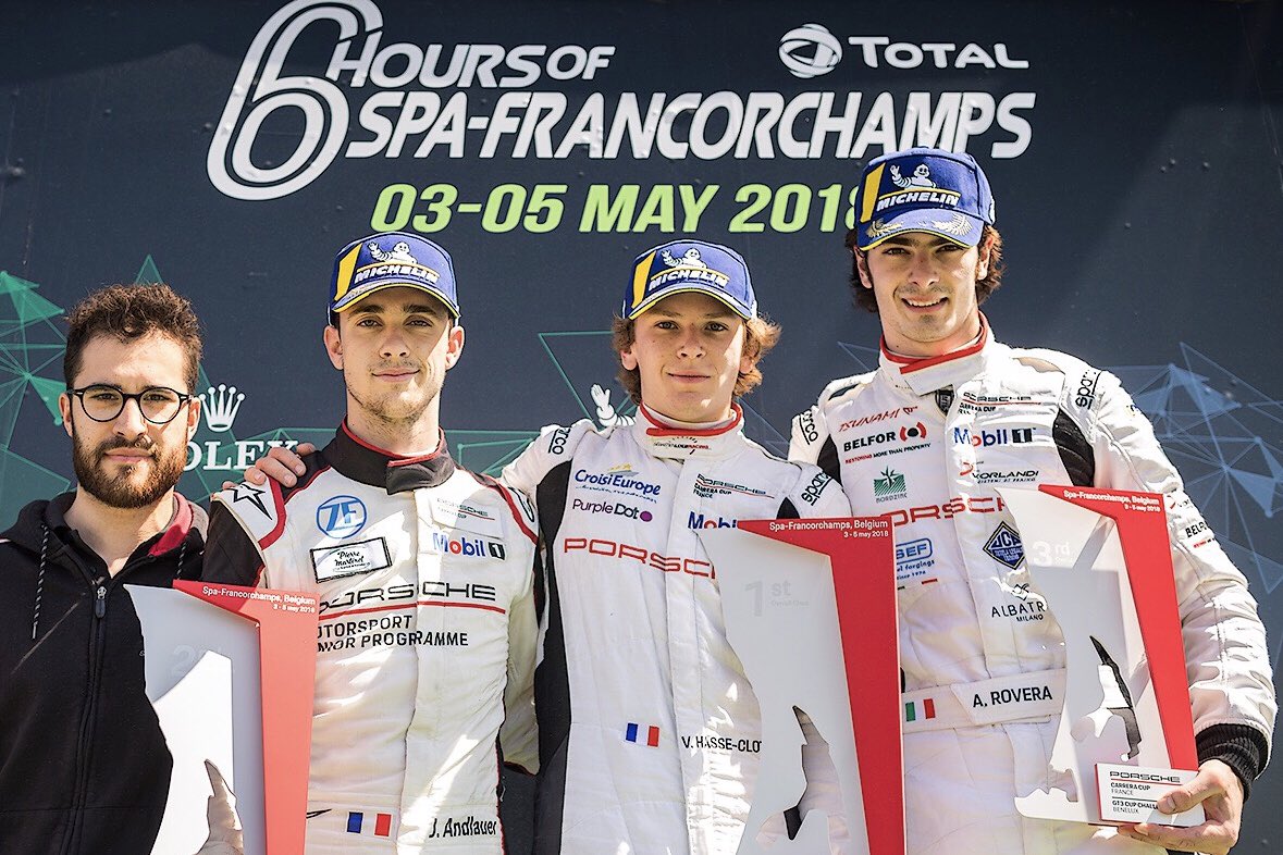 ValHasseClot's tweet photo. VICTORY in Porsche Carrera Cup France here at @circuitspa ! Thank you to the team, what a relief ! https://t.co/GxtsIyAqMJ