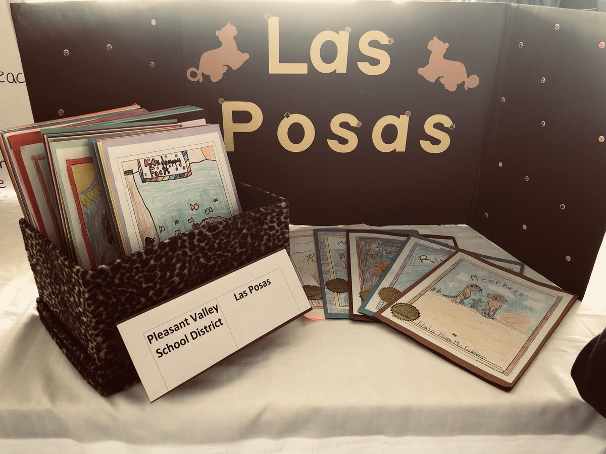 Hernandez3rd's tweet photo. Las Posas 3rd Graders informational books on display at the Young Authors Faire today! @Bruce3rdgrade @Sum_Frederick #lasposas #PVshares https://t.co/kDAKt79rvK