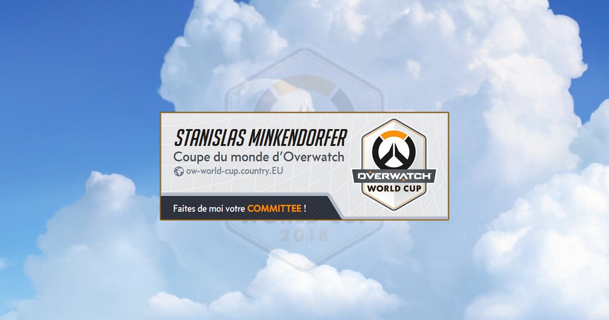 OWCavalryFR's tweet photo. Bonjour à tous, ici @Minkendorfer fondateur et rédacteur-en-chef d'@OverwatchLCO ! J'ai un message spécial à vous communiquer vis à vis de ma candidature pour rejoindre le comité de la Coupe du Monde d'Overwatch 2018 ➡️https://t.co/AFyzAoae4l  🇫🇷#Avecle6 #OWWC2018 https://t.co/h9Yx72xZ6N