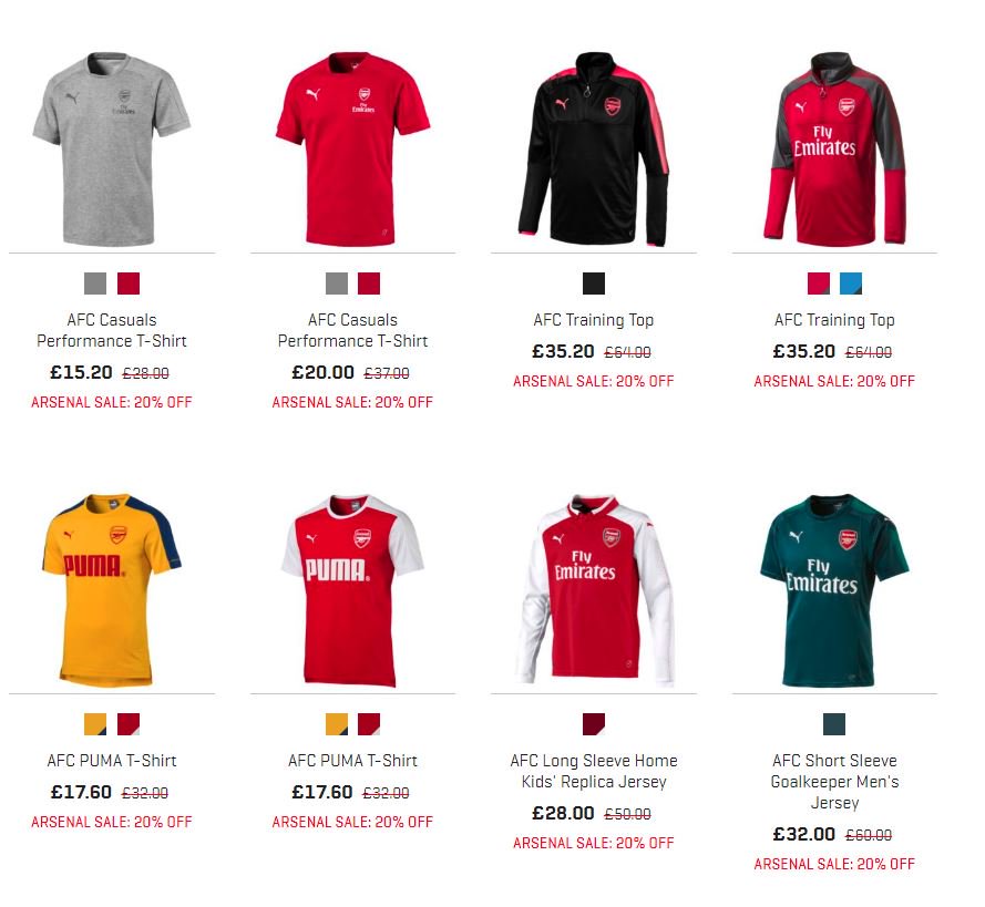 arsenal puma sale