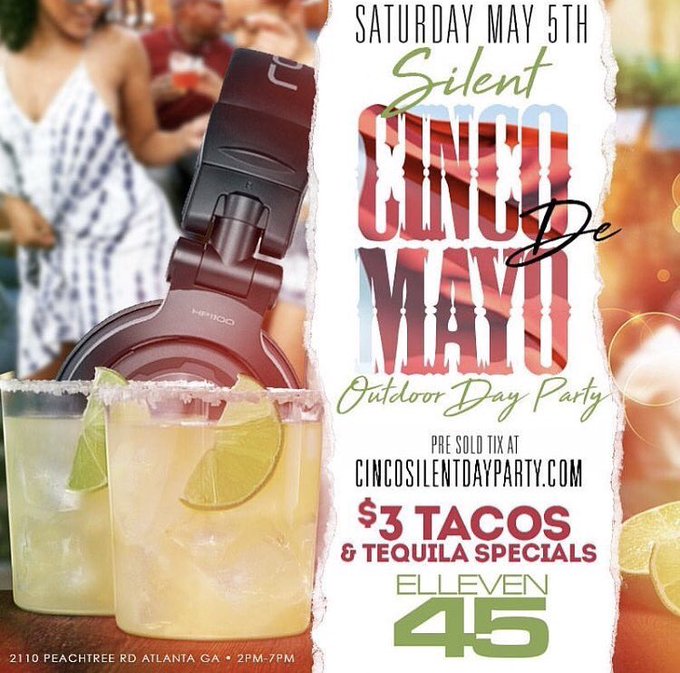 #Elleven45 Lounge 2 Nite #cincodemayo2018  2110 Peachtree rd nw Atlanta ga 30309 https://t.co/XNSD9v<a href="/tag/elleven45"class="tags">#Elleven45</a><a href="/tag/cincodemayo2018"class="tags">#cincodemayo2018</a>