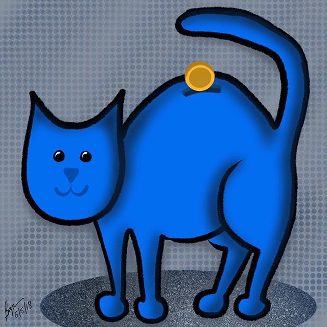 bethnyland's tweet photo. Feed the kitty; don’t rob the kitty. #cat #kittybank #save #money #cartoon #character #bluecat #creativesprint #illustration #dailyillustration #creativeeveryday #dailydrawings #procreate https://t.co/hIuKM0Xi3q https://t.co/FGlssQeRit
