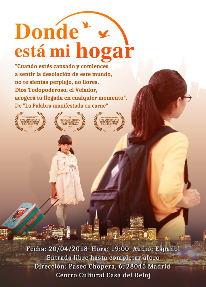 hidalgomaria529's tweet photo. El día 20 de Abril, Película cristiana “Donde está mi hogar” se pondrá en Madrid.
📅Fecha: 20/04/2018  Hora: 19:00  Audio: Español
🔖Entrada libre hasta completar aforo
🏠Dirección: Paseo Chopera, 6, 28045 Madrid (Centro Cultural Casa del Reloj) https://t.co/khXAnWHPZC