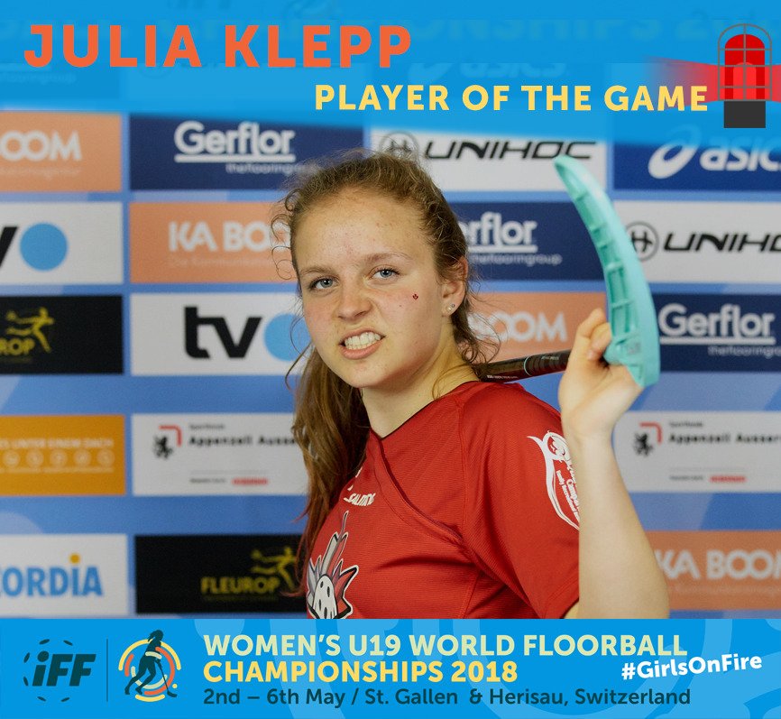 <a href="/U19CanadaWF/">U19 Canada WF Team</a>, we've not forgotten today's MVP for you either, and she is getting rather good at scooping these isn't she? It's Julia Klepp again! ☄🏑🔥 #Canada #U19WFC #floorball #florbal #innebandy #salibandy
