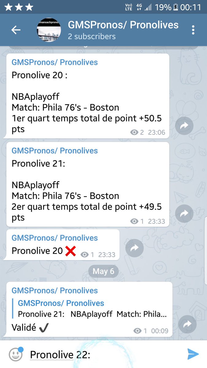 GMSPronos's tweet photo. Mise en place du lien Telegram Pronolive
Déjà présent sur Twitter Facebook discord et maintenant Telegram ✔ https://t.co/WVbd6Tpx1t
Gratuit ✔ gagnant ✔
#teamparieur #teamunibet #GMSPronos https://t.co/I2BlYwip9a