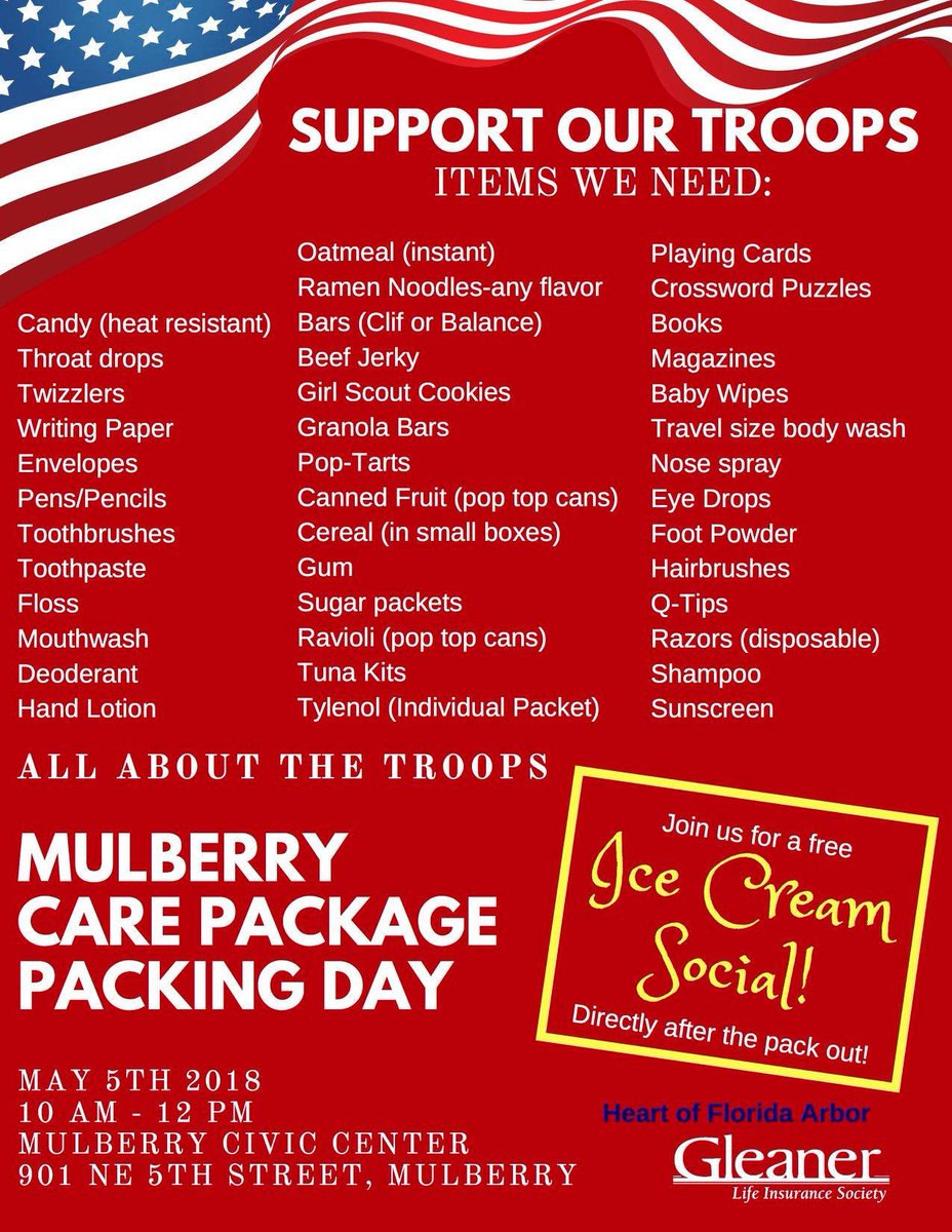 MHSMulberryFL's tweet photo. Adelante @MHSMulberryFL packed care packages for our troops! @PolkSchoolsNews #. https://t.co/2evcbq5BGj