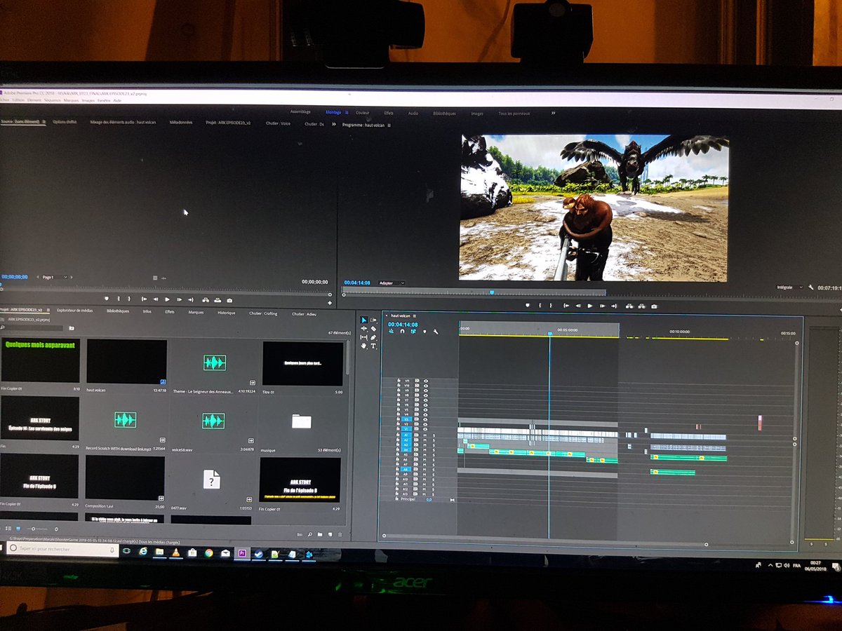 Cast_FR's tweet photo. 6 heures de montage aujourd'hui pour le dernier épisode de #ArkStory   😊 https://t.co/aoWcHrFoKE