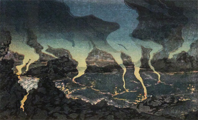 ManuAntiques's tweet photo. "Kilauea" by Ambrose Patterson. Color woodblock c.1877 - 1967
9 1/4 x 14 1/4 signed lower left. Professionally matted and framed. 
Ready to hang.  

https://t.co/YuUWnY3I2x https://t.co/ROfBF0iRY0