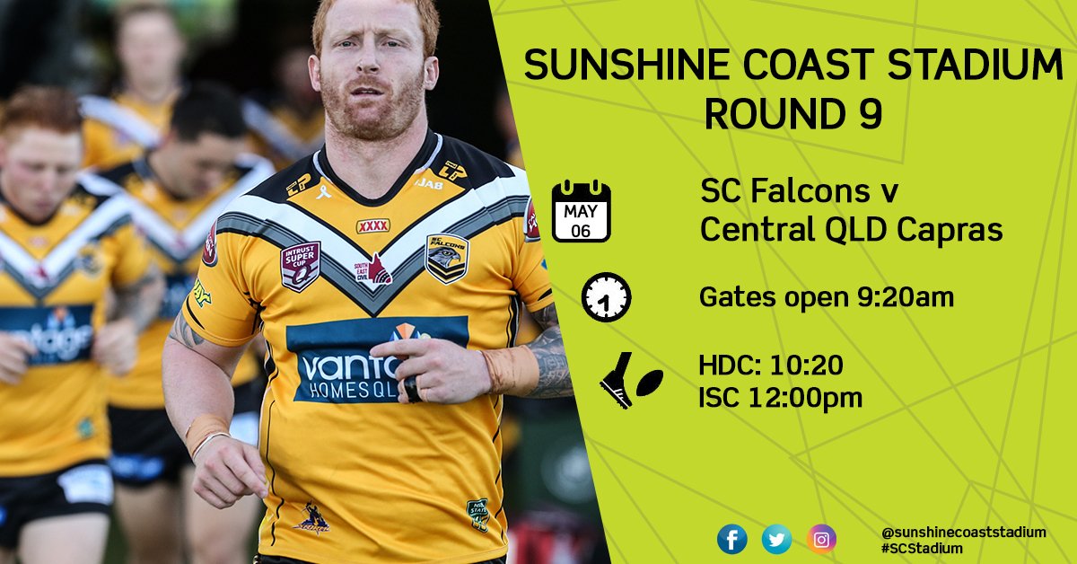 SC_Stadium's tweet photo. T O D A Y 🎉🎉🎉

 @SC_Falcons take on Central QLD Capras at #SCStadium to kick off your Sunday the right way. Grab your tix right for @IntrustSuperCup  right here 👉https://t.co/BjVmshzfh5 🎟️ and see you in there 😎 https://t.co/KA4y2FpN7z