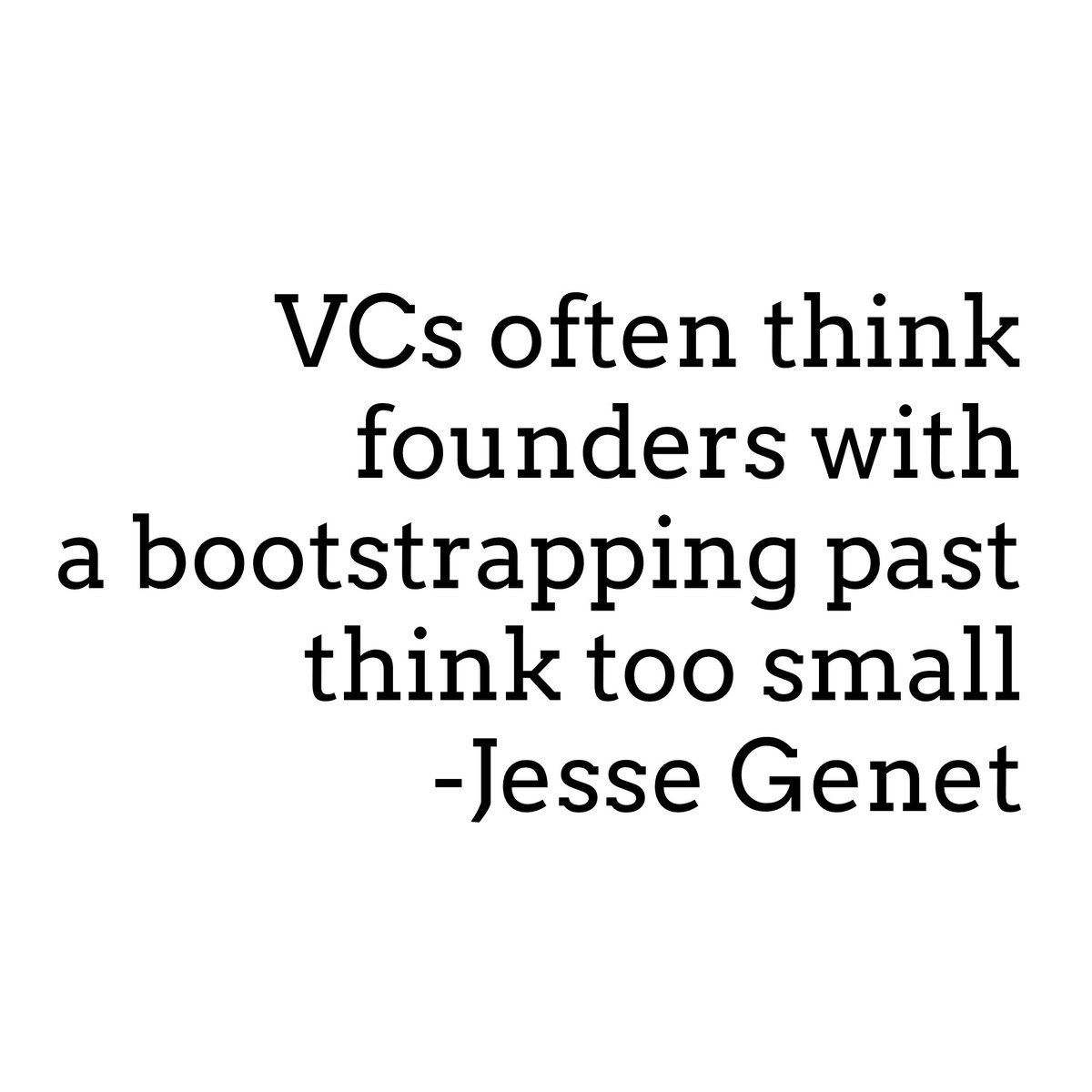 The Twenty Minute VC (@twentyminutevc) on Twitter photo Fascinating to hear <a href="/jessegenet/">Jesse Genet</a> <a href="/Lumi/">Lumi</a> discuss the common assumptions of VCs when meeting prior boostrapped founders. Love to hear your thoughts on this <a href="/dscheinm/">Dan Scheinman</a> <a href="/ganeumann/">Jerry Neumann</a> on how you think it and assess it? buff.ly/1lBvI5H #vc #startup #founder #entrepreneur Fascinating to hear <a href="/jessegenet/">Jesse Genet</a> <a href="/Lumi/">Lumi</a> discuss the common assumptions of VCs when meeting prior boostrapped founders. Love to hear your thoughts on this <a href="/dscheinm/">Dan Scheinman</a> <a href="/ganeumann/">Jerry Neumann</a> on how you think it and assess it? buff.ly/1lBvI5H #vc #startup #founder #entrepreneur