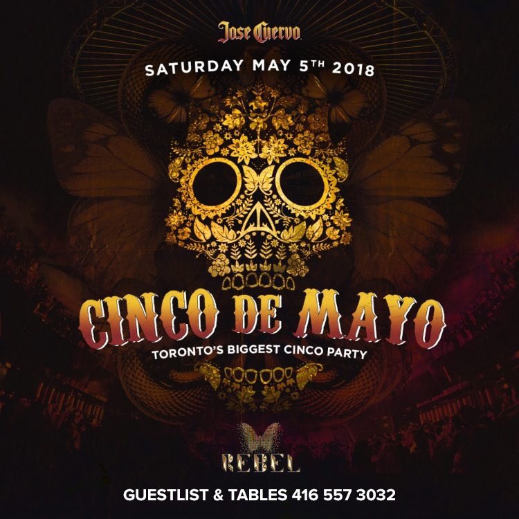CINCO DE MAYO inside tonight! Ladies FREE until 11:30pm on guest list. VIP Tables: 416-557-3032
torontonightlife.com/events/cinco-d… #toronto #yyz #6ix
