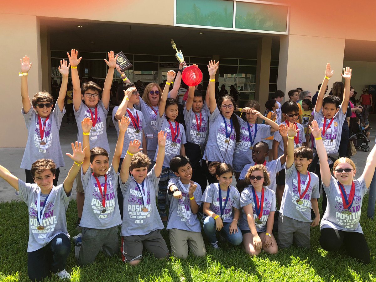 Congratulations to our Manatee Bay 5th Grade Science Olympiad Champions!! 2nd Place overall and EACH student received a medal for their other  competitions at FAU today!! Working through the discourse paid off :) Thanks Ms. Weingartner for leading this! <a href="/ManateeBayElem/">Manatee Bay Elem</a> @ESCadre9