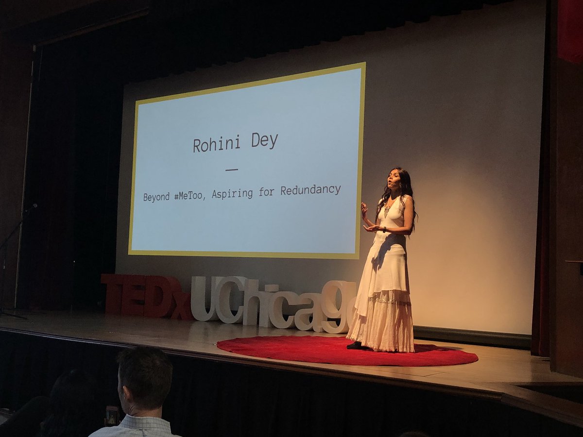 TEDxUChicago's tweet photo. Kicking off #TEDxUChicago is the renowned restauranteur @rohinivermilion, speaking about the #MeToo movement! https://t.co/Vjj7ydjfZT