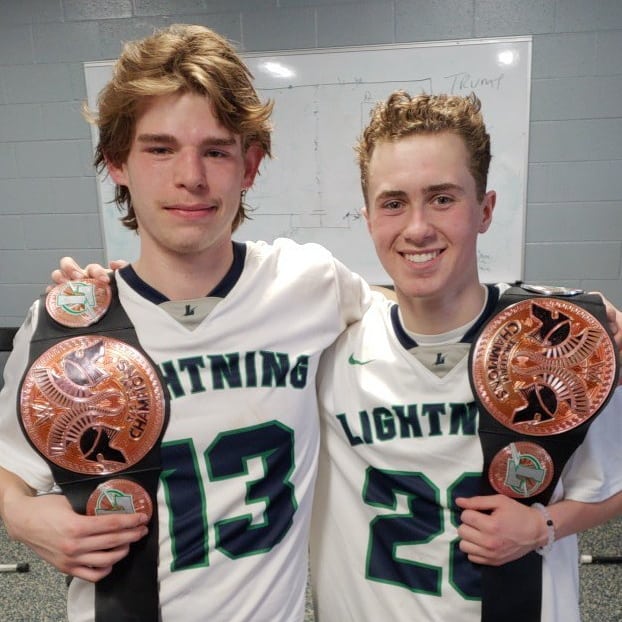 Back to back wins in back to back OT winners! Lapeer beats Royal Oak in OT by a score of 11-10. Huge 4th qtr leads the team. Tag belt winners are Danny Hersha and Blake Burton. #TogetherWE #BoltUP
