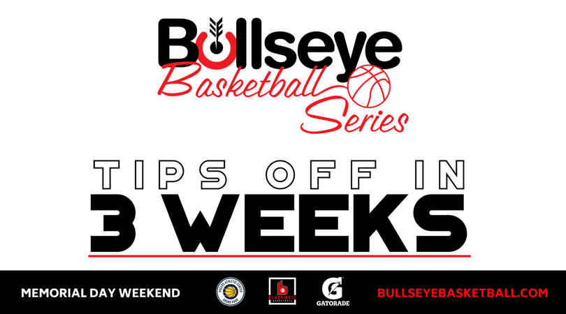 Three weeks from today, on #MemorialDay weekend, it's going down in #Indy.. the best teams, the biggest group of talent, all in one place. The 2018 #BullseyeBasketballSeries continues. ➡️ bullseye.vip/series