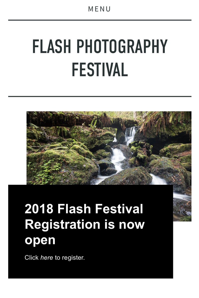 FlashPhotoFest's tweet photo. Our NEW website is live and you can now register for the 2018 festival!
Tell ALL your friends!
#flashphotofest #winnipeg #photofestival #october #2018 #registernow https://t.co/A66GMyHLkt