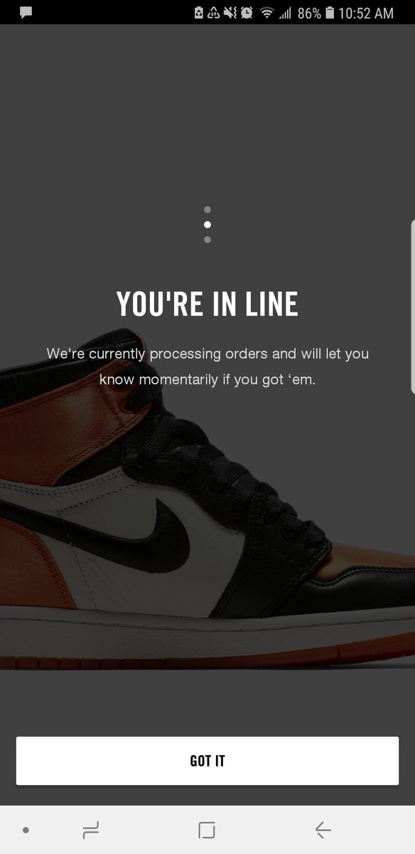 nike you are in line
