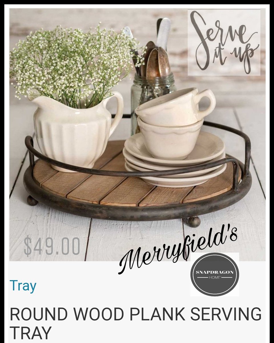 canvas_clean's tweet image. Find the perfect accent and new treasure for your space!

Follow &amp;amp; shop on Facebook @:
facebook.com/MerryfieldsSna…

#snapdragon #metal
 #kitchen #wood #tray #enamel #springtime #country #shabbychic #Merryfield #platter
