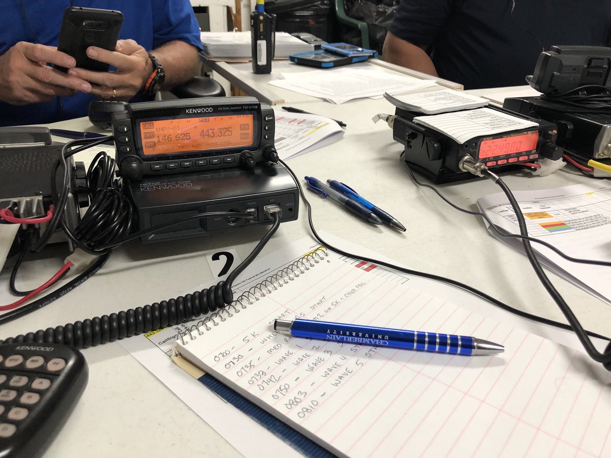 MC_IN_ARES's tweet photo. A view from behind one of the  #AmateurRadio net control stations during today’s  @500Festival  #IndyMini marathon. Volunteer radio operators helped keep the event safe and enjoyable. https://t.co/tXhsL7TLa2