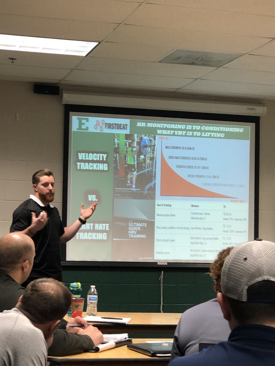 EMUSTRONG's tweet photo. Coach @ConatySean up for EMU talking about @FirstbeatInfo #MACstrength2018 πͺπ½ https://t.co/YMbxu087lA