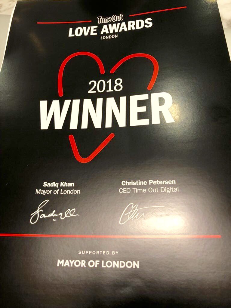 CafeSpiceNamast's tweet photo. Namaste! This feels good! 🤗🤗We're @TimeOutLondon 2018 Most Loved Local Restaurant in The City!! #happy https://t.co/zmjjzzYI7T