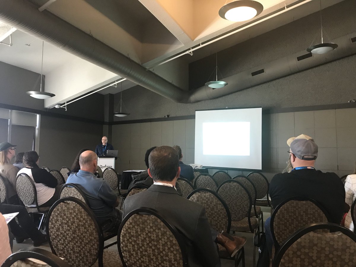 ArchResearch's tweet photo. David Finch shares about recent Industrial Archaeology in NWT, including 20th century mining work and living camps #CAA2018ACA https://t.co/zR3Eza5z2Z