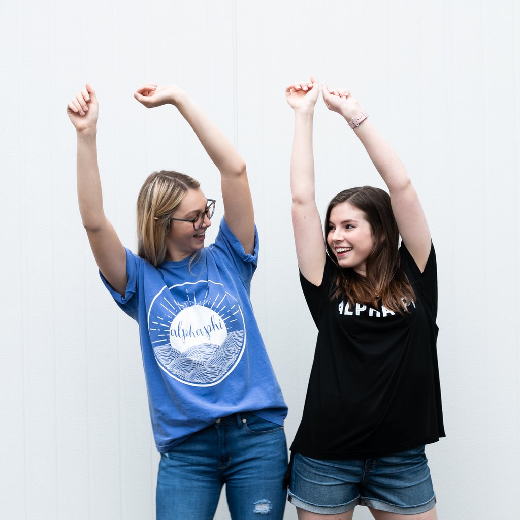 HIP BUMP TO MY SATURDAY PALS!!! #lovethelab
.
.
.
#alphaphi #sorority #fraternity #houndstooth #tshirts #greeklife #screenprint #screenprinting