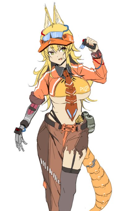 『BONB-Gitsune』と呼ばれる彼女は『Heiju』とコンビを組み、暗殺業を営んでいた。爆発物のプロである彼女と名狙撃手である彼の、合わせ技から逃れられる者はいないのだ。

【ビタミンカラー ボタン ネクタイ 動物モチーフ】のキャラクター
#キャラデザ版深夜の合同お題合宿 