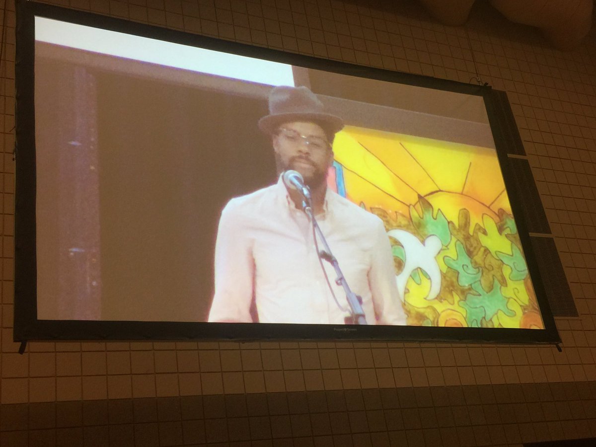 know_MAS's tweet photo. @JoeDavisPoetry offers some more wise words at #masassembly 2018. https://t.co/z6G10xHAbM