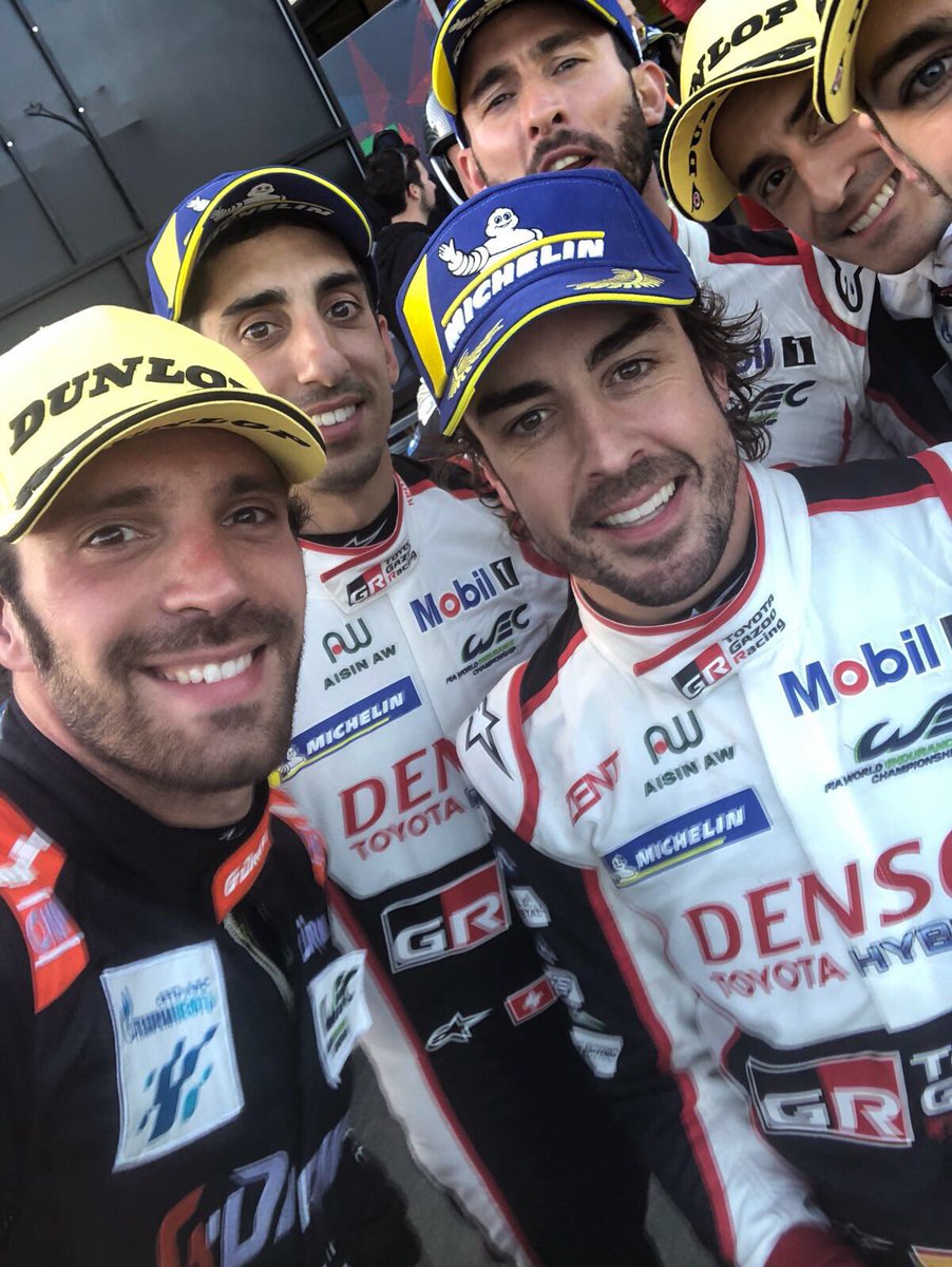 JeanEricVergne's tweet photo. WE ARE THE WINNERS!! Congratulations @alo_oficial @Sebastien_buemi @pechito37 for Winning LMP1 and a HUGE Congratulations to my team mates @Roman_Rusinov @AndreaPizzitol1 for Winning LMP2 WE DID IT @FIAWEC @GDrive_Racing #6HSpa #JEV #Winners #WEC https://t.co/c63RGT1iNn