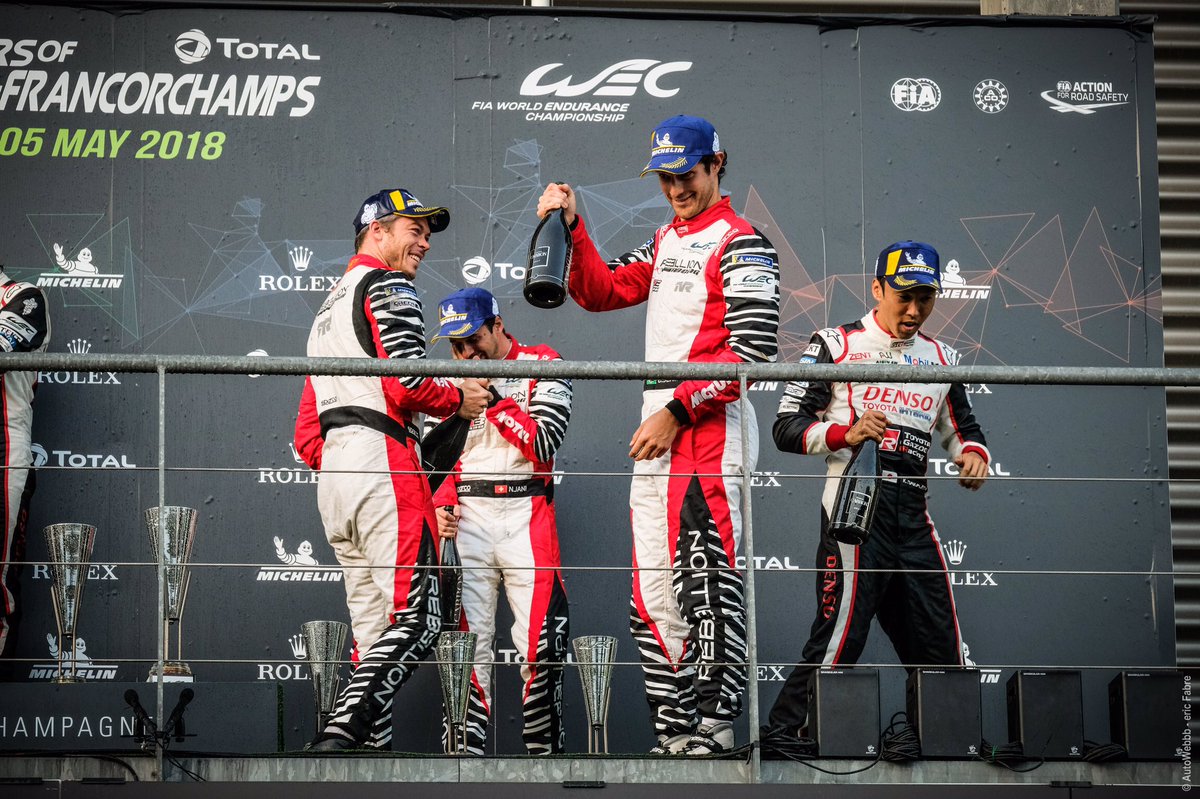 RebellionRacing's tweet photo. Congratulations guys! 🍾🍾🍾
@Andre_Lotterer @neeljani @BSenna 
#6HSPA #REBELLIONRacing #TVR #REB13 https://t.co/Cb2MxwXS2H