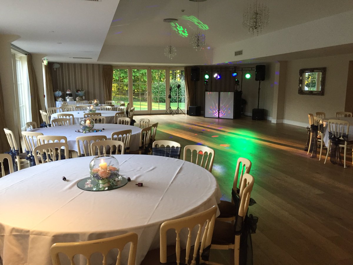 sensationdiscos's tweet photo. Function room all set ready for Jordan &amp; Andy’s Evening Wedding Reception @KelhamHouse https://t.co/8prX7Ptnor