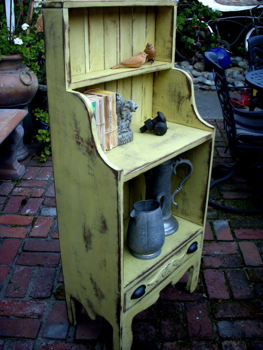 Excited to share the latest addition to my #etsy shop: Furniture Beach Distressed Wood Cabinet Bathroom Decor Bath Storage Wall Cabinet Table Side Library Decor Van Gogh Wooden Farmhouse USA Made etsy.me/2JWfnVD #furniture #bookcase #vangogh #rusticshelf #kitch