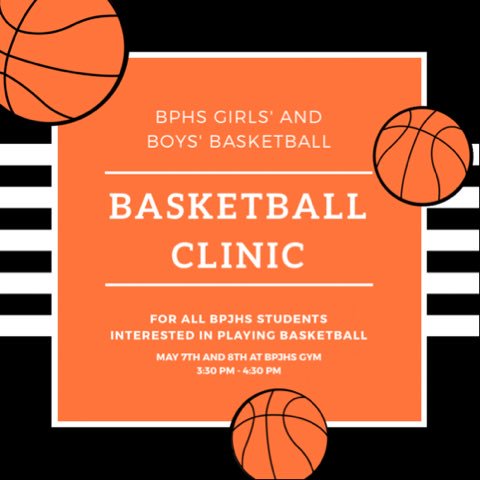 bphsgbball's tweet photo. HAPPY SATURDAY!! 2 MORE DAY TILL CLINIC! INVITE YOUR FRIENDS!!! HOPE TO SEE YOU THERE! 🏀 https://t.co/1rkh9DEt3l