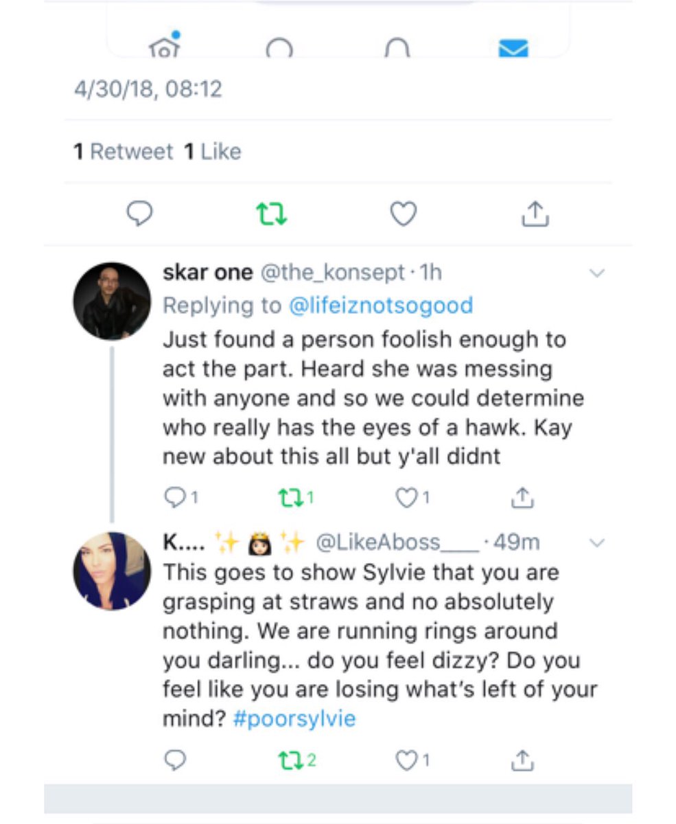 LikeABoss____'s tweet photo. She wad tweeting Lewis!   She bought her bro a shirt!  Yep!    don’t forget that the fucking nut job said to someone sylvie is not” grasping at straws”  😭😭  “two idiots are running are running rings around poor dumb sylvie” 😭😭😭  .. that f😭ck IS WORSE THAN HIS FATHER! https://t.co/xN7EELPZTt