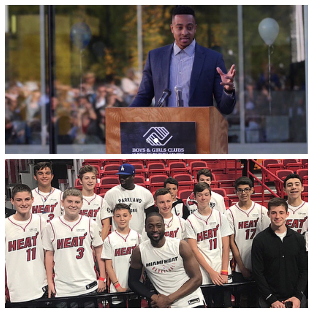 LiNingHoops's tweet photo. Show your support for #LiNingHoops family:
@3jmccollum + @DwayaneWade are up for Seasonal @NBACaresCommunity Assist Award for work in their communities.
You can vote by making a post using #NBACommunityAssist + #DwyaneWade
OR
#NBACommunityAssist + #CJMcCollum @NBACares https://t.co/1hBNrYLdax