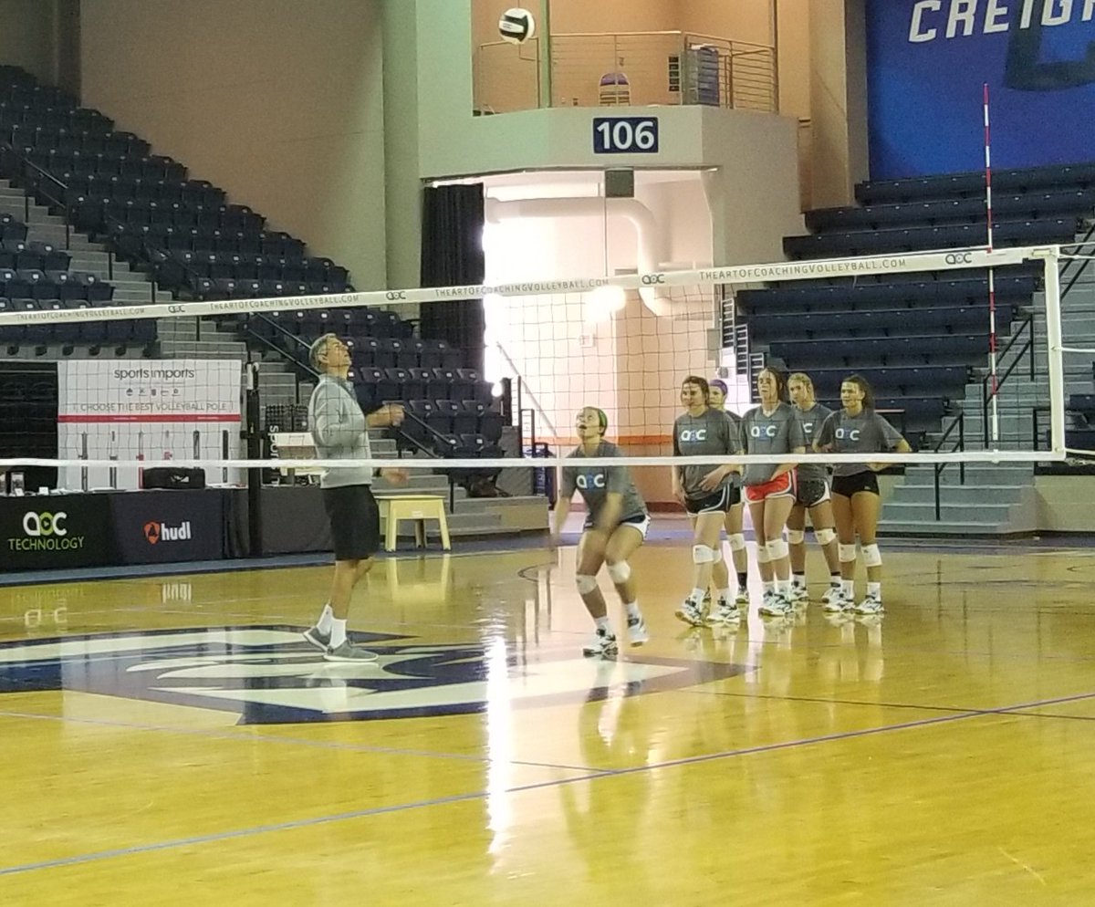 Midland_VBall's tweet photo. The team is helping at the @ArtofCoachingVB Omaha Clinic this weekend. Learning and having fun with some of the best in the business!!! #AOCVB @Midland_Sports https://t.co/bSFx9V74f8