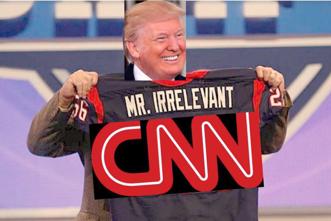 TheNattyConser's tweet photo. Following a year of 24-7 Trump bashing, Donald declares CNN the ‘MR IRRELEVANT’ of News as his approval ratings top 50%!! #CNNtreason #FakeNews https://t.co/klueiREldx