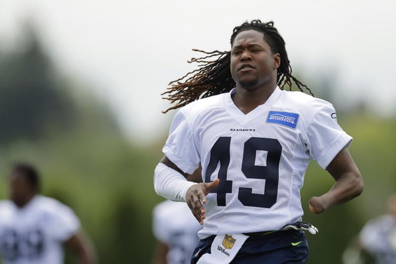 BleacherReport's tweet photo. Pete Carroll said Shaquem Griffin "was going too hard. So we had to chill him out" in first practice https://t.co/Nn5eOVGSih https://t.co/flYyBEXKaK