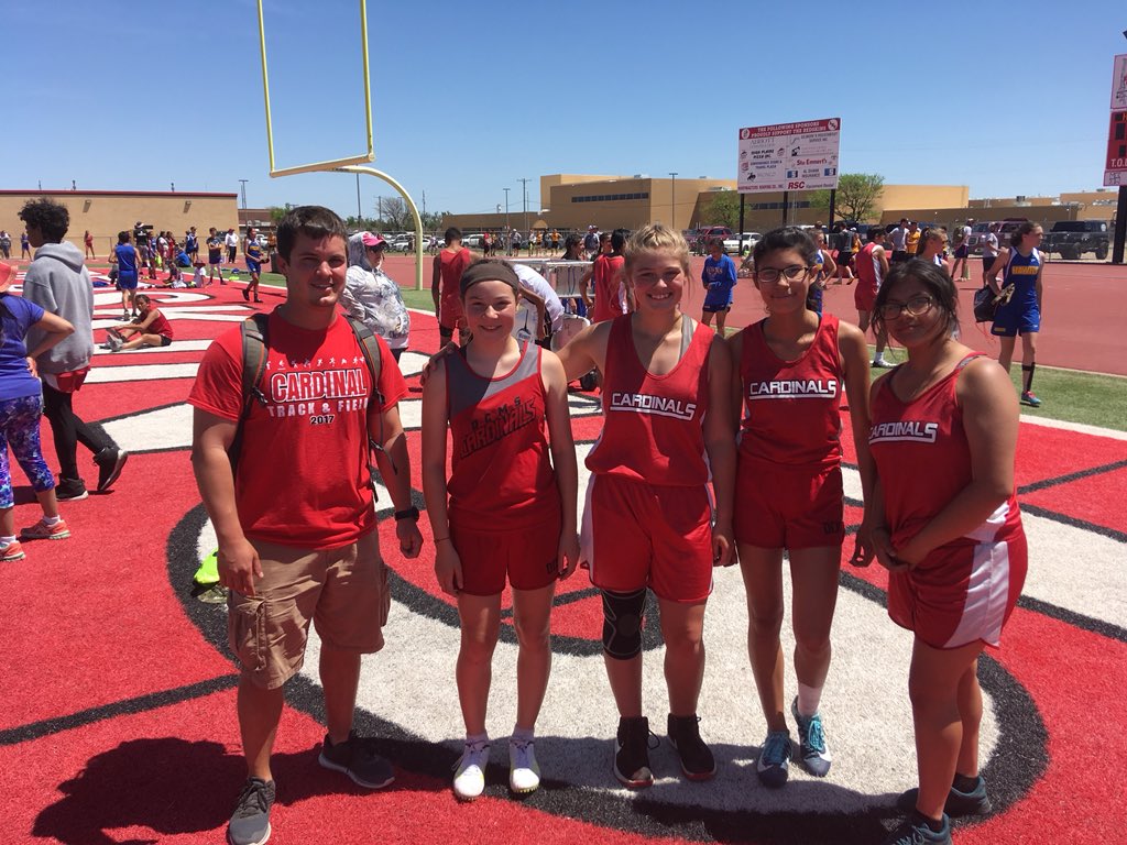 7th Girls 4x100 Relay (2nd Place): Jolette Almaraz, Grace Pelton, Alexis Hinderliter, Andrea Vargas!