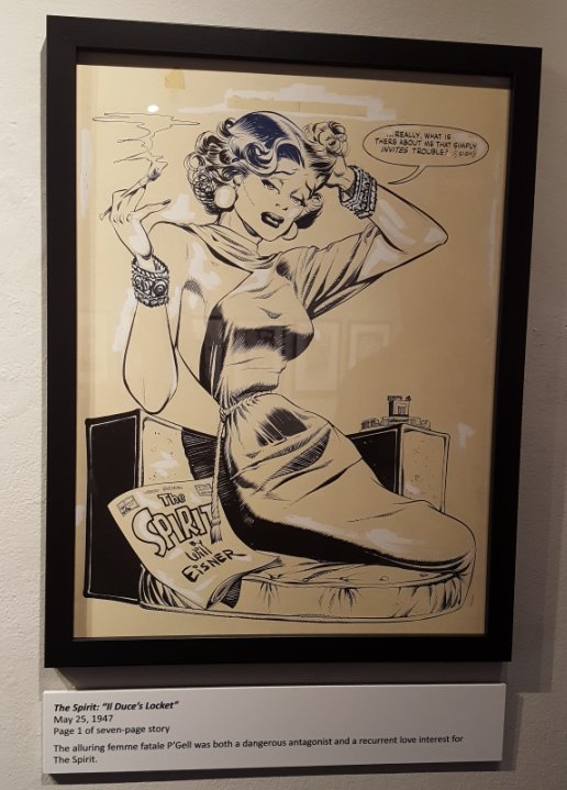PageFortyFive's tweet photo. Look at all this white-out!

I LOVE peering behind the comicbook creation process, as @comicartfest did with its Will Eisner exhibition last year (scroll down for more!): https://t.co/aBdBCYbzXn

What you see on the printed page is not necessarily what was originally drawn! https://t.co/GYskAFxMk6