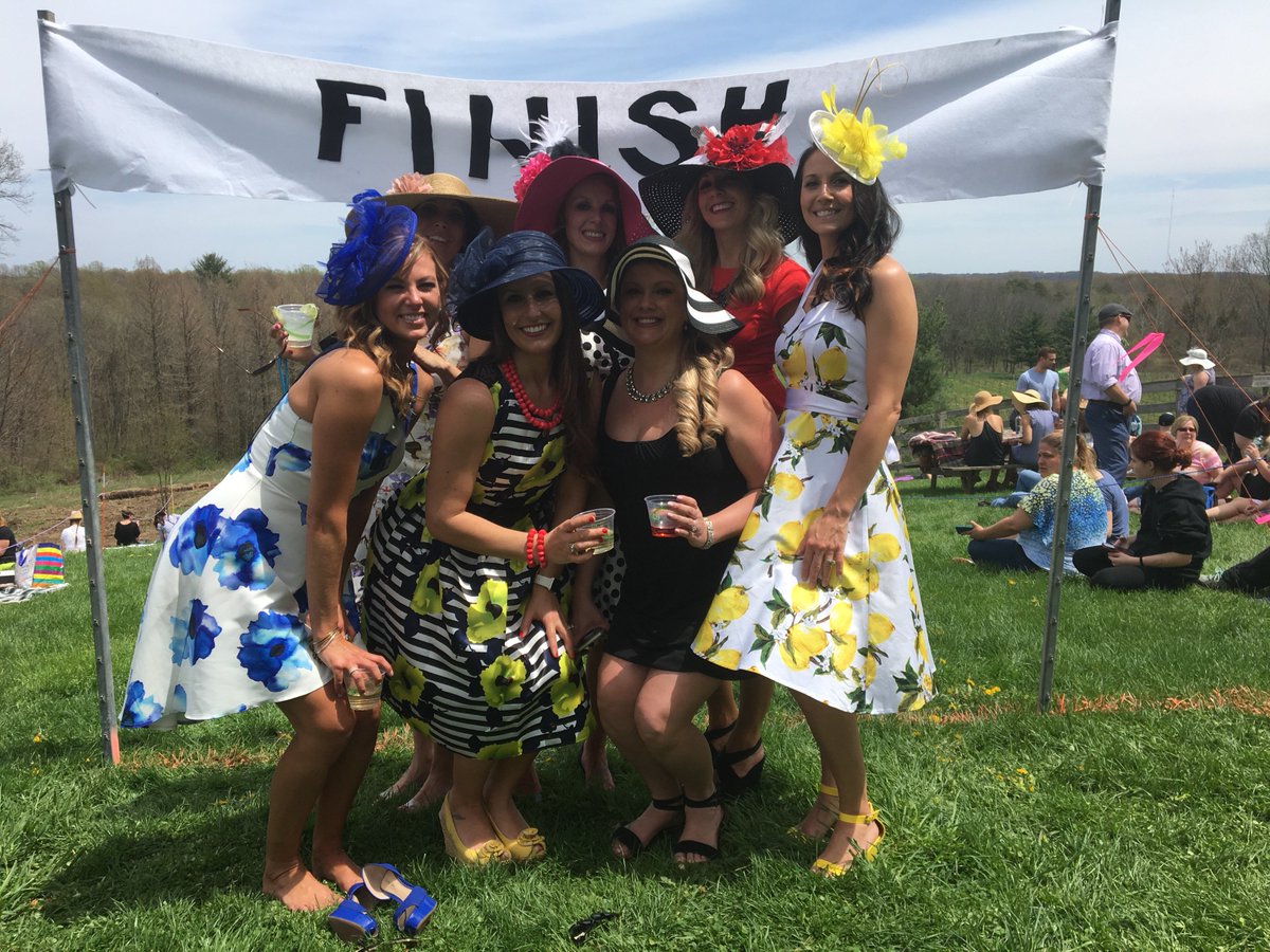 KatieByardABJ's tweet photo. Fun covering a bit of the Wwinery at Wolf Creek annual Goat Derby today. Fun spin on Ky. Derby. Betting jars allow patrons to support animal charities. @ohiodotcom #wineryatwolfcreek #goatderby https://t.co/L72pEak238
