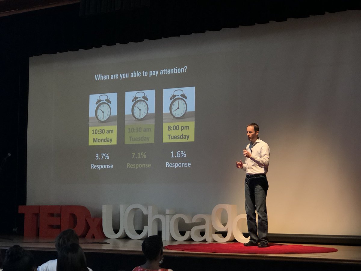 TEDxUChicago's tweet photo. .@MorningstarInc Behavioral Scientist @sawendel speaking now at #TEDxUChicago: “instead of trying to squash that emotion, welcome it and use it” https://t.co/A1UXWPmnSZ