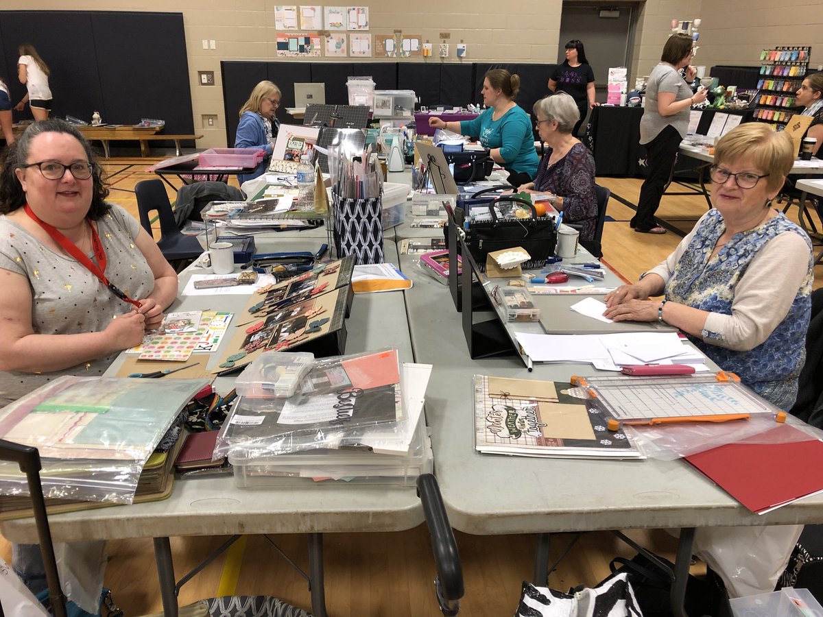 fhlwrdsb's tweet photo. Scrapbooking fundraiser for our snack bin program has been so much fun this weekend! @Nutrition4Learn @wrdsb @FHLSnacks https://t.co/oxk3g6nbnJ