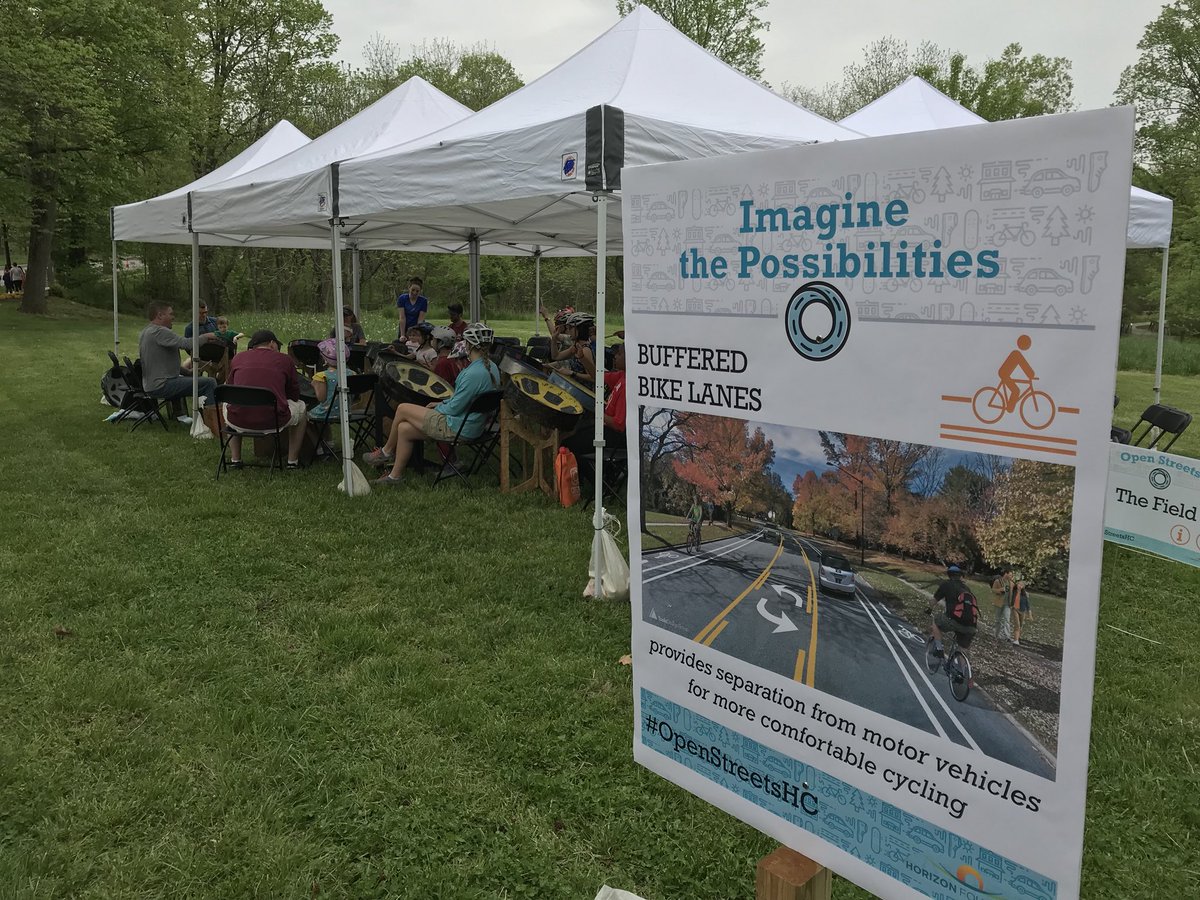 tooledesign's tweet photo. We had a great time with @thehorizonfound showing how Howard County streets can become safer, more enjoyable places to walk and bike. See you next year? #tacticalurbanism #OpenStreetsHC https://t.co/9MdCg8OM15