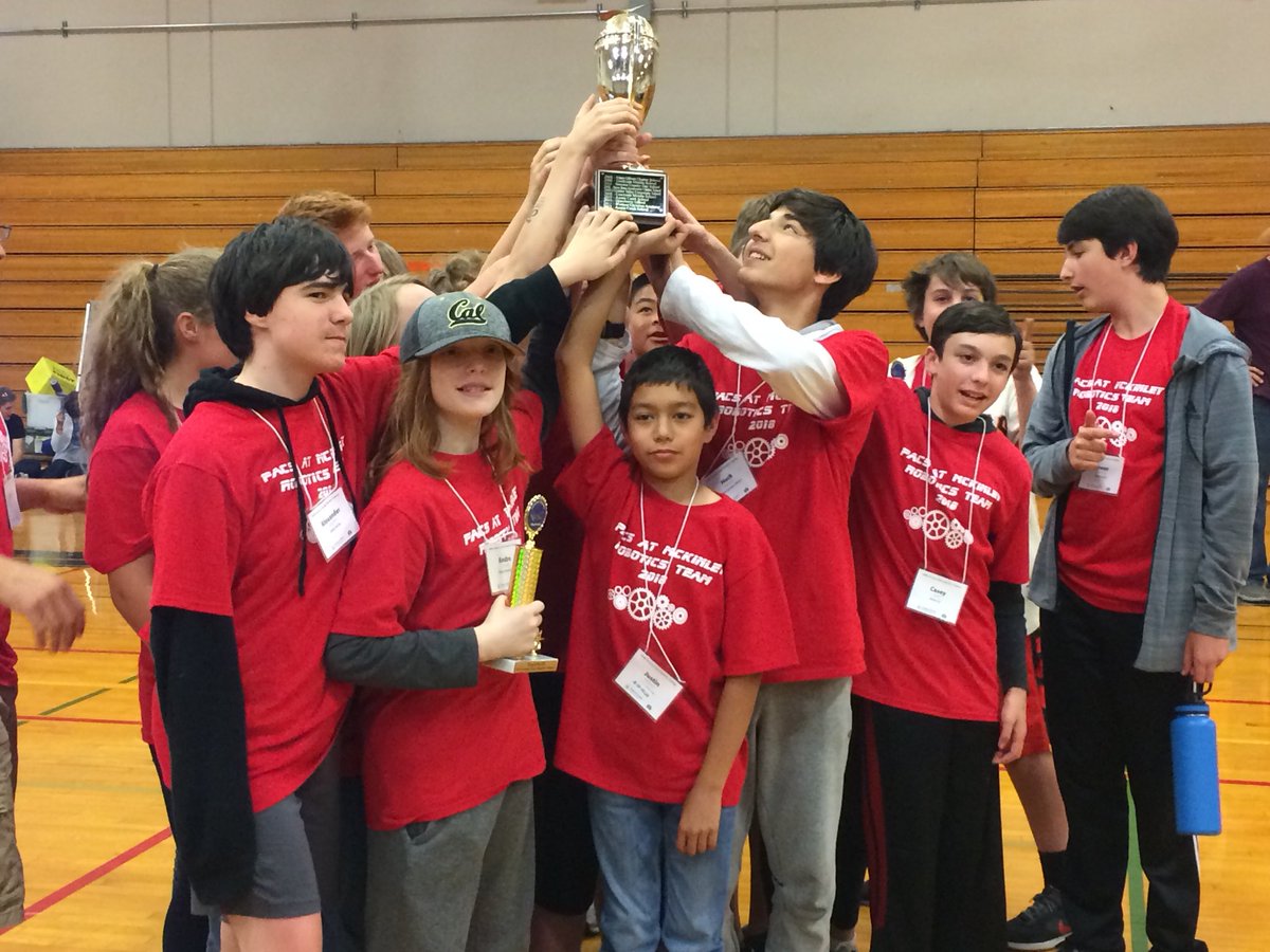 mckmustangs's tweet photo. Congrats to @PACSJackson and the McKinley team who took home first prize at the @SCOESonoma Robotics Challenge this morning. What a fun day. Very proud of all the students from all schools who participated! #petk12 @GaryWCallahan @SonomaEdTech https://t.co/9ULOwXc54U
