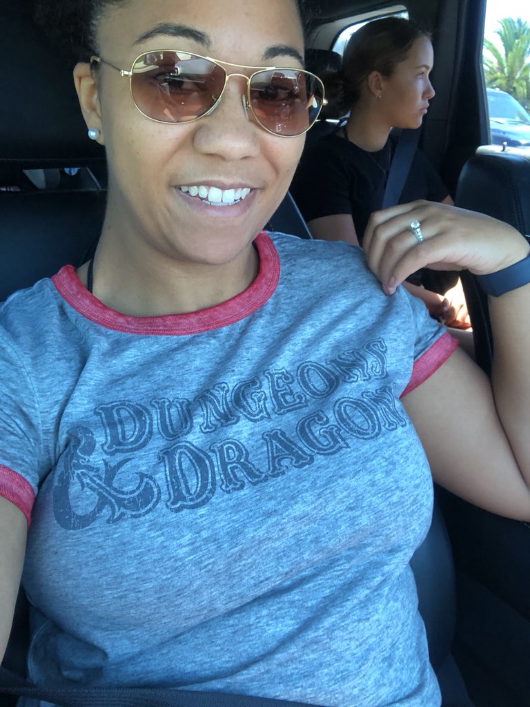 DavyMae's tweet photo. Today’s fun fact: 
Mrs. Edgett knows how to play Dungeons and Dragons 🙌🏾 https://t.co/HKuYJqTMtq
