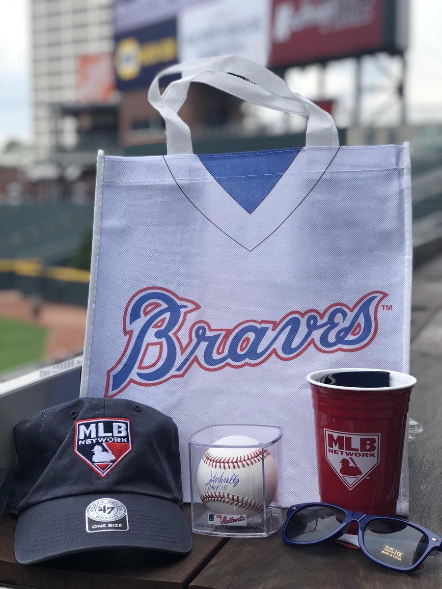 Braves's tweet photo. It’s @MLBNetwork Tote Bag Giveaway Night at @SunTrustPark! 

We’re celebrating by giving away this @MLBNetwork swag bag complete with a Smoltz autographed baseball! RT for your chance to win! https://t.co/wjIPgLeVKw