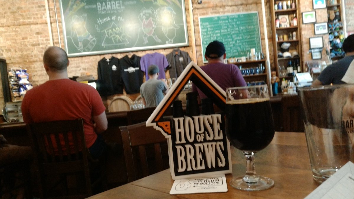 hob_house's tweet photo. Stopped by @onebarrelbrewco for the barrel aged 2017 Common Thread.  Tart and dark.  @madbeerweek #MadBeerWeek https://t.co/eSW3gdmdjJ