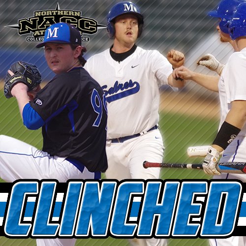 Marian University Sabres (@musabres) on Twitter photo #SABRESCLINCH! For only the fourth time in the NACC era, <a href="/Marian_Baseball/">Marian Baseball</a> is headed to the NACC Tournament after defeating Edgewood in the opener of their doubleheader! #FightBlueFight #SABRESCLINCH! For only the fourth time in the NACC era, <a href="/Marian_Baseball/">Marian Baseball</a> is headed to the NACC Tournament after defeating Edgewood in the opener of their doubleheader! #FightBlueFight